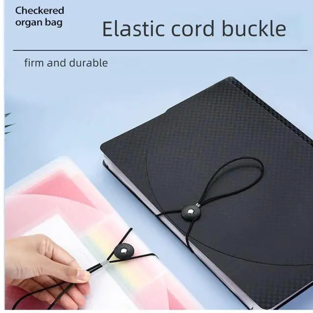 Alt view image 4 of 7 - 25-Pocket Accordion File Organizer, Monthly Bill Receipt Tax Organizer,High Capacity Expanding File Folder, Letter/A4 Size Essentials for School, Home, and Office-Black