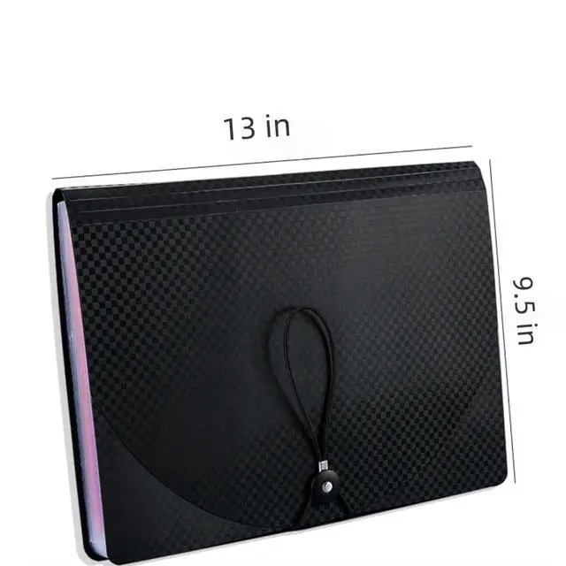 Alt view image 6 of 7 - 25-Pocket Accordion File Organizer, Monthly Bill Receipt Tax Organizer,High Capacity Expanding File Folder, Letter/A4 Size Essentials for School, Home, and Office-Black
