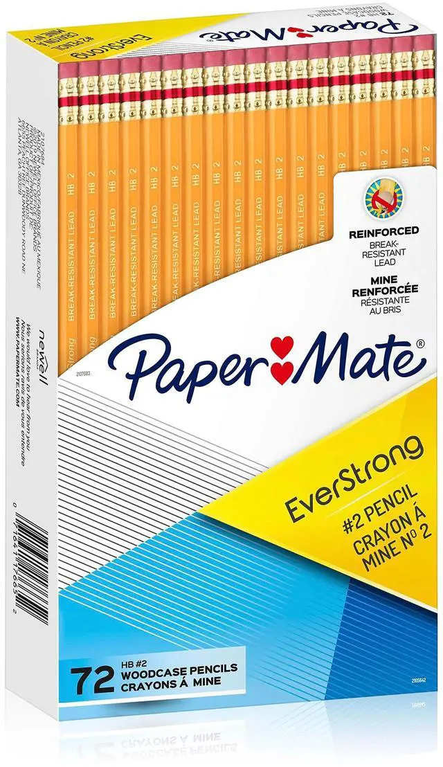 Main image of EverStrong #2 Pencils, Reinforced, Break-Resistant Lead When Writing, 72-Count