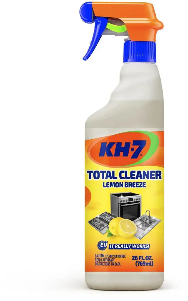 Main image of KH7 Total Cleaner Lemon Breeze Multipurpose Cleaning Spray - Fresh Lemon Scent All-Purpose Cleaner for Home, Kitchen & Appliances | Powerful Everyday Cleaner & Grease Remover, 26 oz