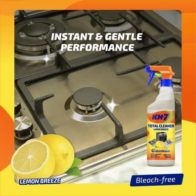 Alt view image 5 of 7 - KH7 Total Cleaner Lemon Breeze Multipurpose Cleaning Spray - Fresh Lemon Scent All-Purpose Cleaner for Home, Kitchen & Appliances | Powerful Everyday Cleaner & Grease Remover, 26 oz