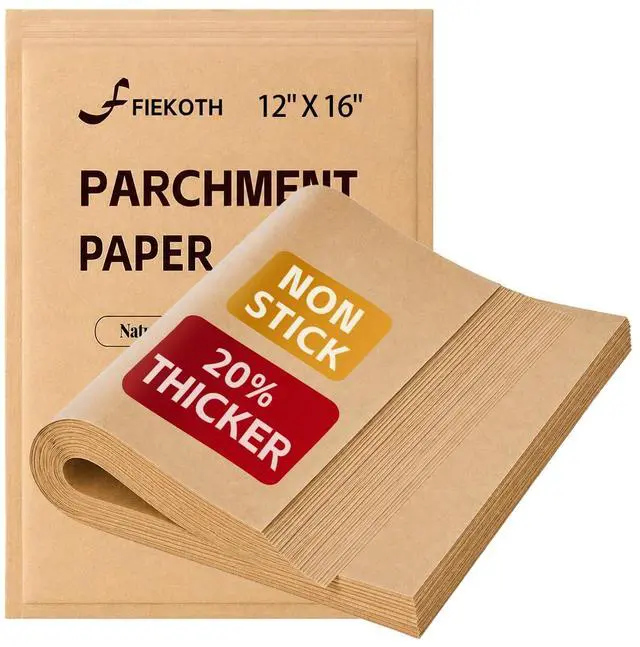 Main image of 100 Pcs 12x16 Inches Unbleached Parchment Paper Sheets for Baking, Half Sheet Precut Parchment Paper, Cooking, Grilling, Air Fryer and Steaming, Fit for Half Sheet Pans