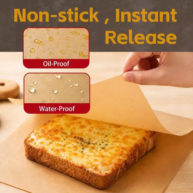 Alt view image 4 of 7 - 100 Pcs 12x16 Inches Unbleached Parchment Paper Sheets for Baking, Half Sheet Precut Parchment Paper, Cooking, Grilling, Air Fryer and Steaming, Fit for Half Sheet Pans