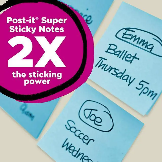 Alt view image 3 of 7 - 100% Recycled Super Sticky Notes, 3 x 3 in, Pastels, 12 Pads