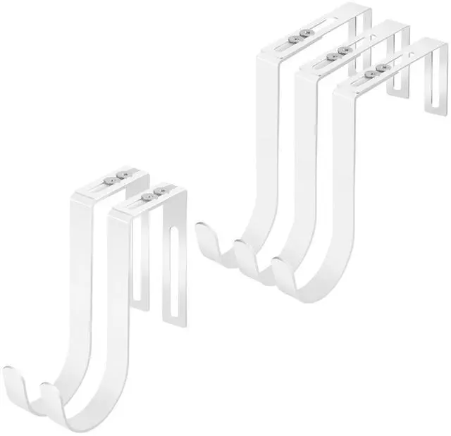 Main image of Adjustable Over The Door Hooks, Premium Metal Hooks for Hanging, Heavy Duty Door Coat Hangers and Towel Door Hangers, Cubicle Hook fits 1 3/8" to 3 1/2" Longer Panels for Wreath