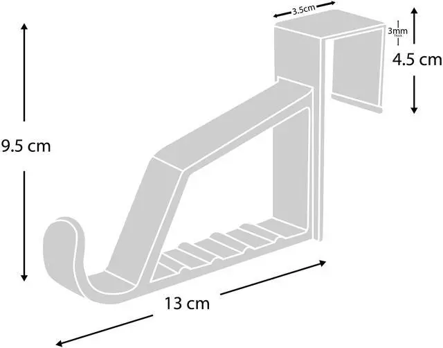Alt view image 5 of 7 - 2 Pack Over The Door Hooks for Hangers - Extra Strong White Plastic Over Door Hook for Hanging Clothes, Towels, Robes, Hats, Bags and More
