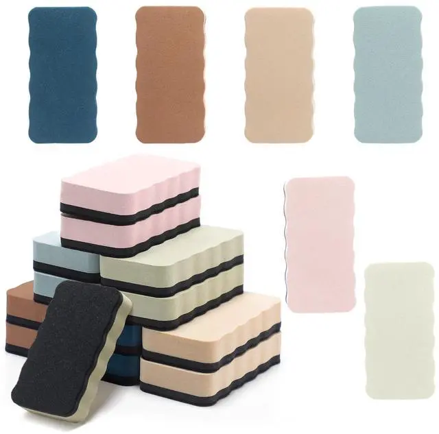 Main image of 12 Pcs Dry Erase Eraser Back to School Magnetic Whiteboard Erasers for Classroom Morandi Color Whiteboard Cleaning Pads Classroom Must Have Teacher Supplies for School Office Home(Solid)