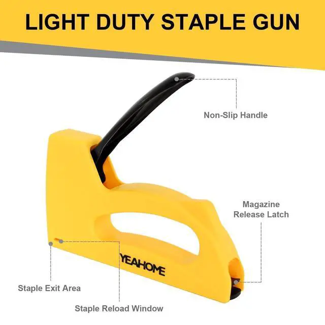Alt view image 2 of 7 - Light Duty Staple Gun, Upholstery Staple Gun with 2000 pcs JT 21 Staples 1/4, 5/16, 3/8 inch, Stapler Gun for Wood, Crafts, DIY, Decoration, Fabric