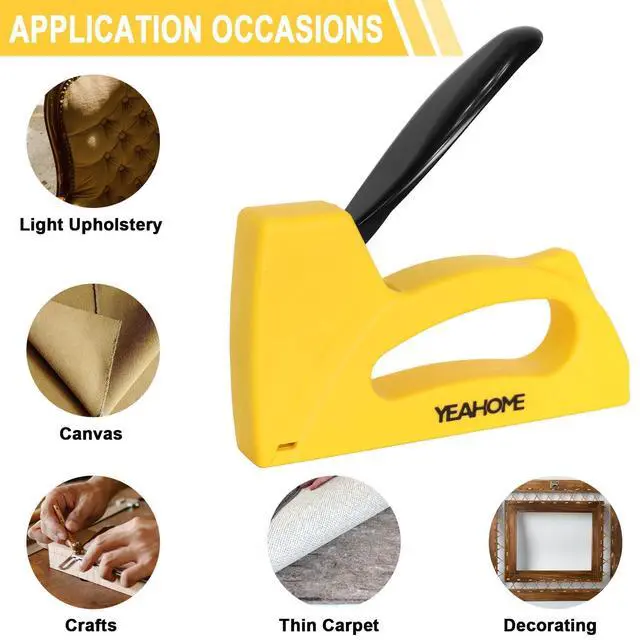 Alt view image 7 of 7 - Light Duty Staple Gun, Upholstery Staple Gun with 2000 pcs JT 21 Staples 1/4, 5/16, 3/8 inch, Stapler Gun for Wood, Crafts, DIY, Decoration, Fabric