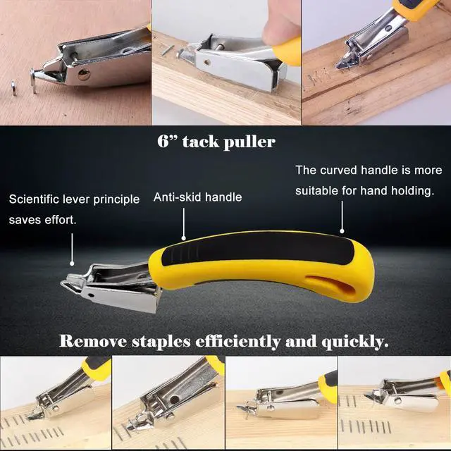 Alt view image 3 of 7 - 3Pcs Heavy Duty Upholstery and Construction Staple Remover with Tack Puller Tool, Nail Puller, Carpet Remover, for Removing All Kinds of Staples