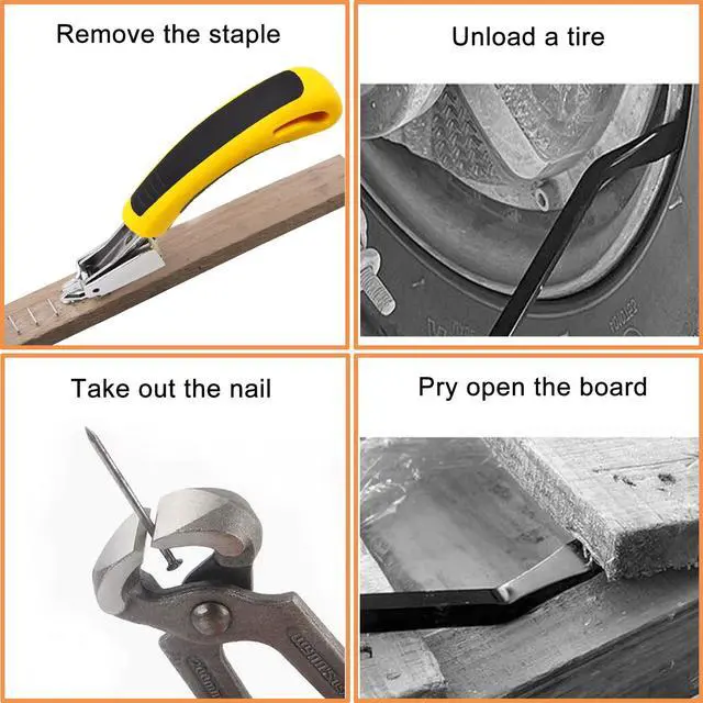 Alt view image 5 of 7 - 3Pcs Heavy Duty Upholstery and Construction Staple Remover with Tack Puller Tool, Nail Puller, Carpet Remover, for Removing All Kinds of Staples