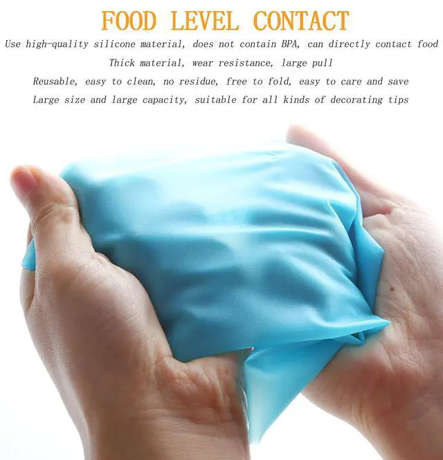 Alt view image 4 of 7 - Reusable Piping Bags Set Silicone Pastry Bag, Icing Bag for Cake Decorating Baking Tools Kit with 3X (12+14+16) Bags, 9 Tip Couplers, 9 Frosting Bag Ties, Cupcake Decorations Supplies