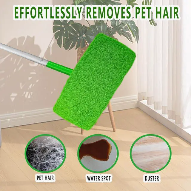 Alt view image 4 of 6 - 8PCS Reusable Microfiber Mop Pads Washable Wet Pads Compatible with Swiffer Sweeper Refills Pads for Wet & Dry Sweeping Cloths Mop Head Replacement for Household Cleaning