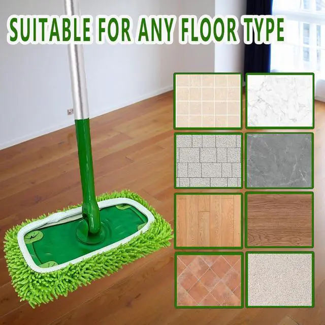 Alt view image 5 of 6 - 8PCS Reusable Microfiber Mop Pads Washable Wet Pads Compatible with Swiffer Sweeper Refills Pads for Wet & Dry Sweeping Cloths Mop Head Replacement for Household Cleaning