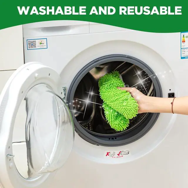 Alt view image 6 of 6 - 8PCS Reusable Microfiber Mop Pads Washable Wet Pads Compatible with Swiffer Sweeper Refills Pads for Wet & Dry Sweeping Cloths Mop Head Replacement for Household Cleaning