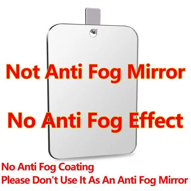 Alt view image 2 of 7 - Shatterproof Shower Mirror for Shaving Mirror (Larger,11"x8") Small Wall Hanging Camp Vanity Mirror,Unbreakable Makeup Travel Camping Mirrors,Men Fog Free Handheld,Outdoor(Not Anti Fog)