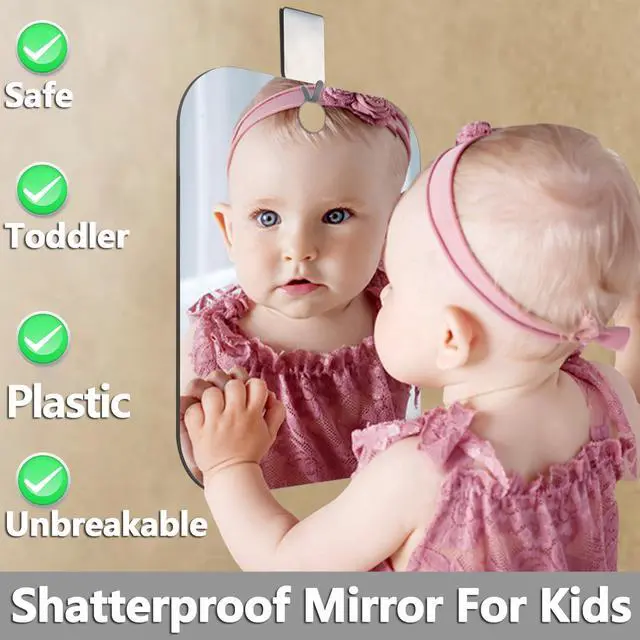 Alt view image 4 of 7 - Shatterproof Shower Mirror for Shaving Mirror (Larger,11"x8") Small Wall Hanging Camp Vanity Mirror,Unbreakable Makeup Travel Camping Mirrors,Men Fog Free Handheld,Outdoor(Not Anti Fog)