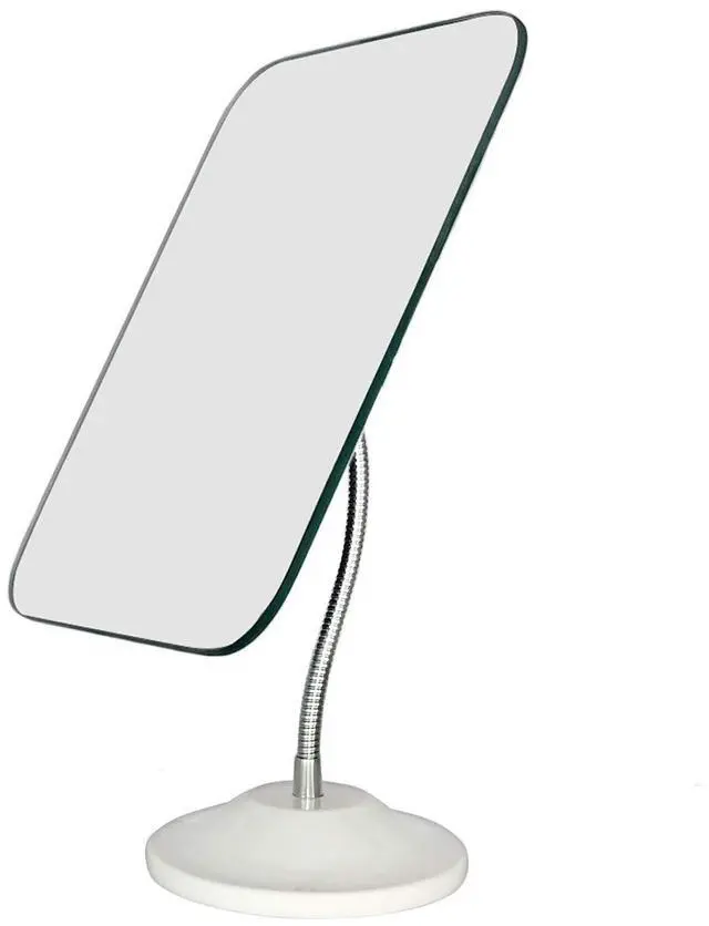 Main image of Adjustable Flexible Gooseneck Makeup Mirror,360°Rotation Folding Portable Desk Vanity Mirror with Stand Shower Shaving Cosmetic Mirror Square Large