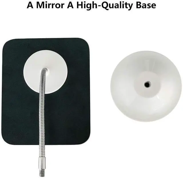 Alt view image 7 of 7 - Adjustable Flexible Gooseneck Makeup Mirror,360°Rotation Folding Portable Desk Vanity Mirror with Stand Shower Shaving Cosmetic Mirror Square Large