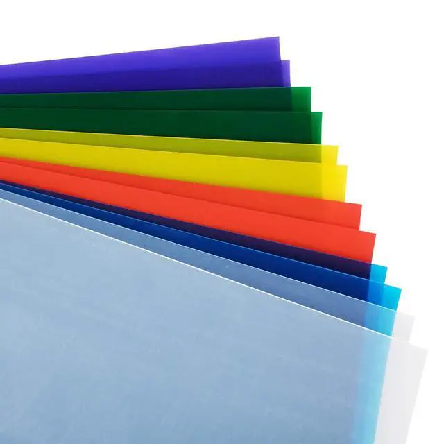 Alt view image 4 of 7 - Plastic Sleeves - Letter Size - 9 x 11 1/2 - Assorted Color Project Pockets - 12 Page Protectors/Pack