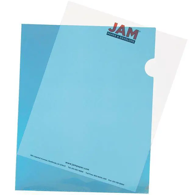 Alt view image 7 of 7 - Plastic Sleeves - Letter Size - 9 x 11 1/2 - Assorted Color Project Pockets - 12 Page Protectors/Pack