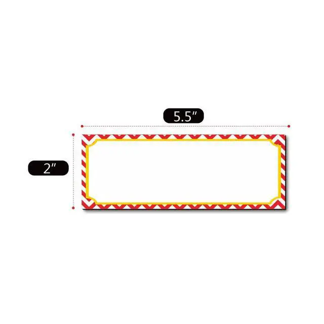 Alt view image 2 of 4 - Big Magnetic Dry Erase Labels Name Plates White Board 32 Labels 8 Colors,5.5" x2"