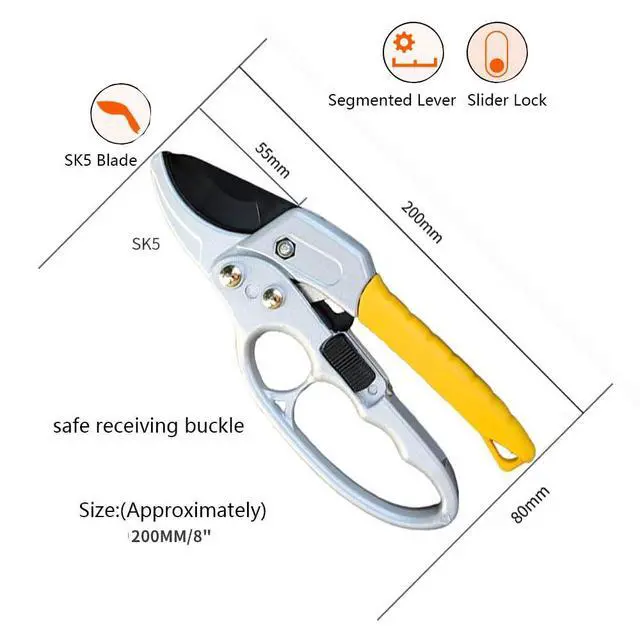 Alt view image 2 of 7 - Pruning Shears,Gardening Tools Scissors,Pruners Heady Duty,Sharp Garden Clippers for Small Gardening,Cuting Fresh Flower, Hedge, Herb,Gardener, Indoor and Outdoor Use