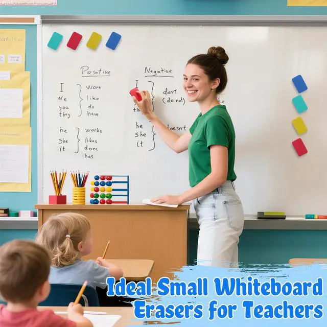 Alt view image 4 of 7 - 24 pcs Strong Magnetic Whiteboard Eraser - Mini Dry Erase Erasers, Small Chalkboard Cleansers Wiper for Kids Teachers Classroom Must Haves School Supply Home Office, Rectangle