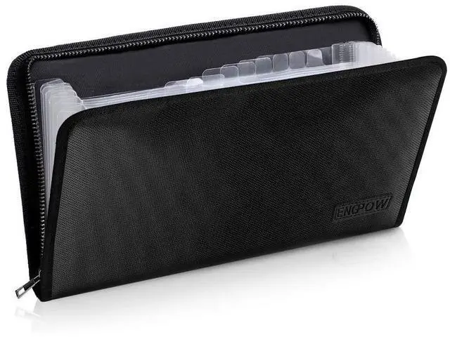 Main image of Expanding File Folder (11.4"x6.7") A5 Size Document Organizer Fireproof Money Bag 13 Pockets Zipper Closure Portable Filing Wallet Holder Storage for Check,Bill,Receipts,Tickets