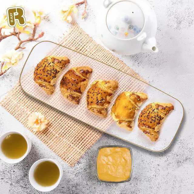 Alt view image 2 of 6 - 4 Pack Plastic Serving Trays For Party - Gold Serving Tray 17 by 6.5 Inch - Heavy Duty Clear Trays For Food - Long Party Serving Trays For Entertaining - Clear Platters