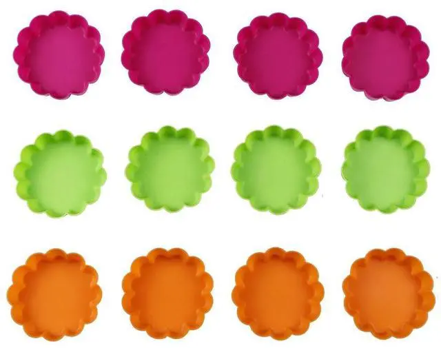 Alt view image 2 of 6 - Silicone Mini Tart Pan Non-stick Mini Quiche Molds Holiday Small Pie Baking Pan 3-1/4 Inch Tart Mold, Wax Melt Liners Individual Baking Cups European Food Grade (12 Pack)