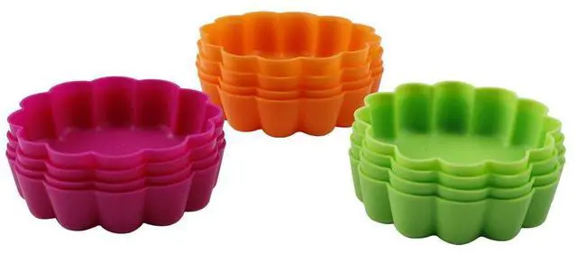 Alt view image 3 of 6 - Silicone Mini Tart Pan Non-stick Mini Quiche Molds Holiday Small Pie Baking Pan 3-1/4 Inch Tart Mold, Wax Melt Liners Individual Baking Cups European Food Grade (12 Pack)