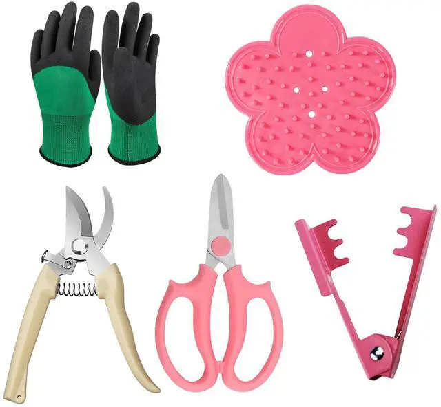 Main image of Floral Arrangement Tool Kit Flower Stem Stripper, Florist Tools with Pruning Shears, Thorn Remover, Gloves for Flower Bouquet Accessories