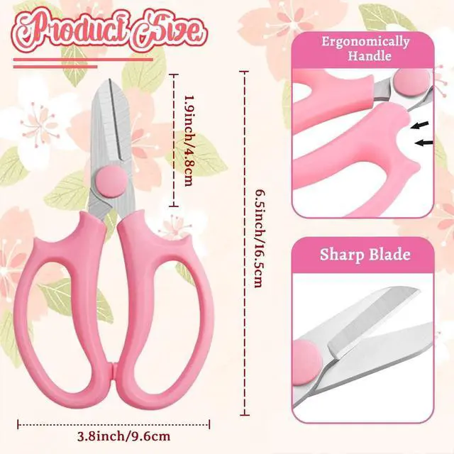 Alt view image 7 of 7 - Floral Arrangement Tool Kit Flower Stem Stripper, Florist Tools with Pruning Shears, Thorn Remover, Gloves for Flower Bouquet Accessories