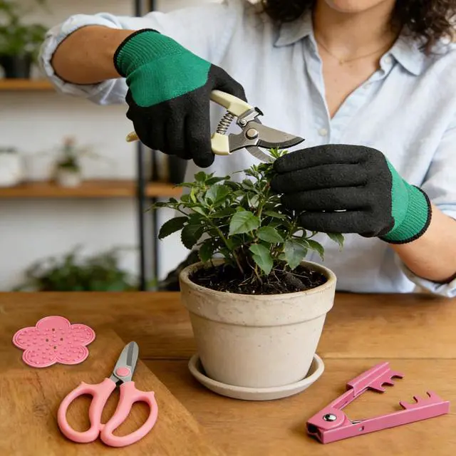 Alt view image 6 of 7 - Floral Arrangement Tool Kit Flower Stem Stripper, Florist Tools with Pruning Shears, Thorn Remover, Gloves for Flower Bouquet Accessories