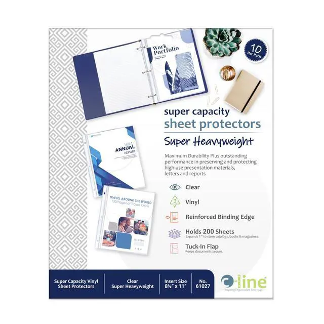 Alt view image 3 of 3 - 61027 Super Capacity Sheet Protector with Tuck-In Flap, 200", Letter Size (Pack of 10)