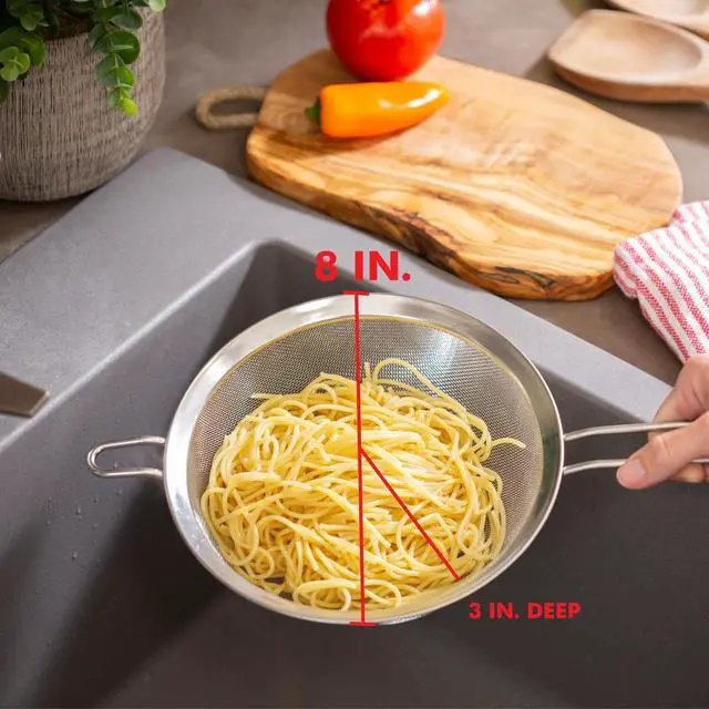 Alt view image 3 of 3 - Select Mesh Strainer, 8 inch diameter, Stainless Steel