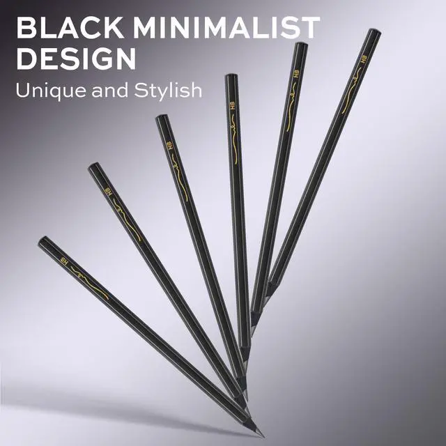 Alt view image 2 of 7 - #2 Pencils Bulk, 72 Pack Pre-Sharpened HB Pencils, With 1 Sharpener & 2 Erasers for School, Office, Writing, Drawing Use,Black