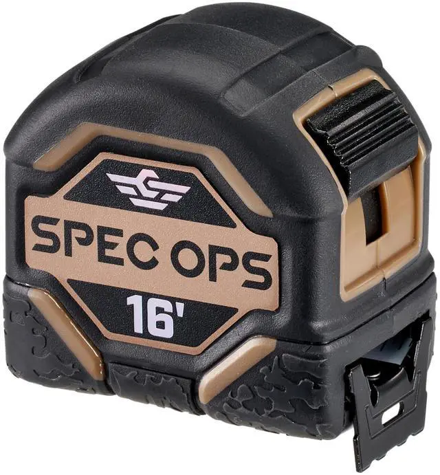 Main image of Tools Tape Measure for Measuring & Layout, 1 1/8" Double-Sided Blade and Military-Grade Composite Case, 16 Foot