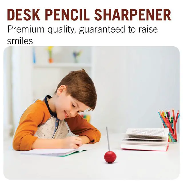 Alt view image 2 of 6 - Kids' Lollypop Pencil Sharpener - Fun Manual Sharpener for Colored Pencils for Girls & Boys (Red)