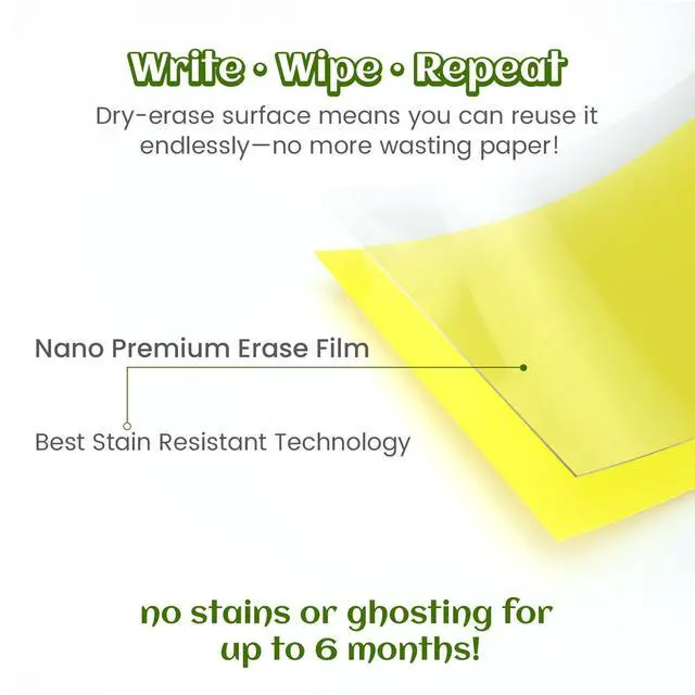 Alt view image 3 of 6 - Dry Erase Sticky Notes - Reusable Whiteboard Stickers 8 Colors 3"x3"-16 Pack. Suitable for All Smooth Surface.Great for Labels, Lists, Reminders and Decals-Washable,Removable