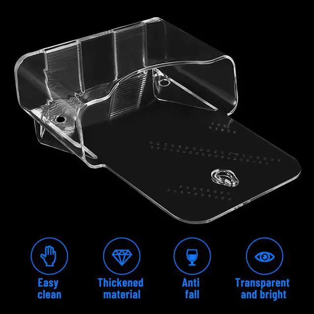 Alt view image 4 of 7 - 6 Pcs Brochure Holder Stand, 4 inches Acrylic Pamphlet Display Stand Wall Mount/Countertop, Clear Plastic Trifold Rack Card Holder Organizer for Display Flyer, Document, Literature, Post Card