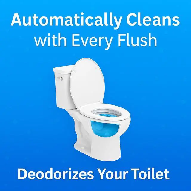 Alt view image 3 of 6 - Automatic Toilet Bowl Cleaner Tablets, Blue Long-Lasting Tank Freshener (14 Pack)