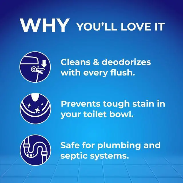 Alt view image 4 of 7 - Toilet Bowl Cleaner Rim Hanger, 6 Count Automatic Bowl Toilet Cleaner, Cleans and Freshens Toilet Bowl, 7 Month (Ocean)
