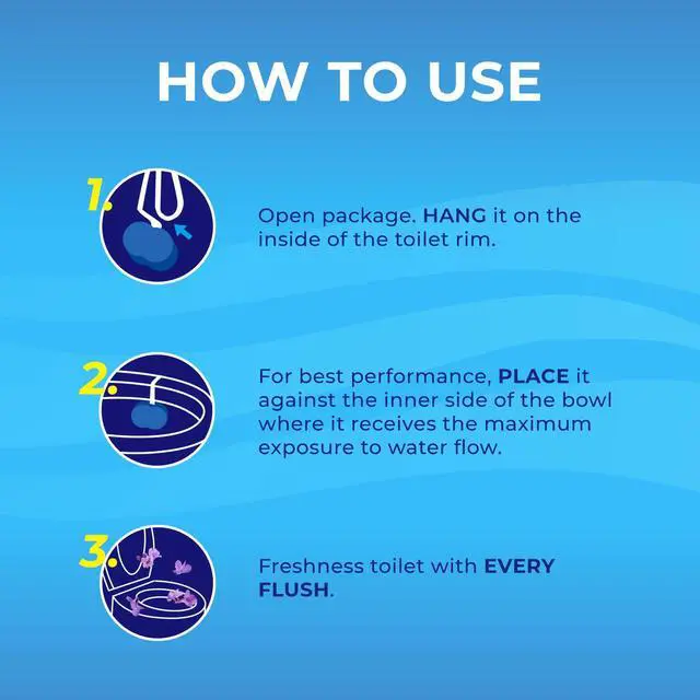 Alt view image 7 of 7 - Toilet Bowl Cleaner Rim Hanger, 6 Count Automatic Bowl Toilet Cleaner, Cleans and Freshens Toilet Bowl, 7 Month (Ocean)