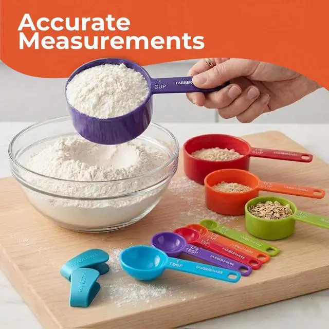 Alt view image 4 of 7 - Color 9-Piece Measuring Cups and Spoons Set, Set of 9