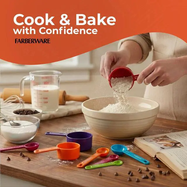 Alt view image 7 of 7 - Color 9-Piece Measuring Cups and Spoons Set, Set of 9