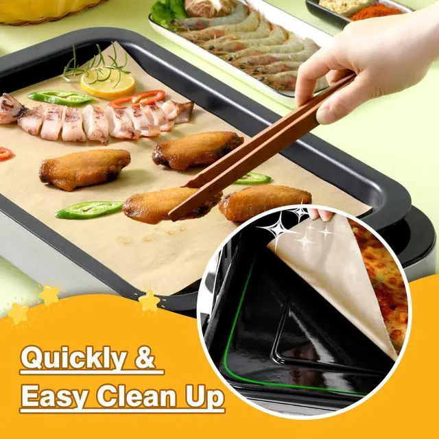 Alt view image 3 of 6 - Air Fryer Liners for Midea Flexify French Door Toaster Oven Air Fryer Combo, 100pcs Disposable Parchment Paper