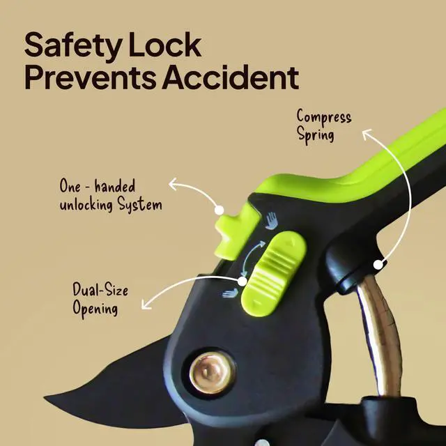 Alt view image 6 of 7 - Bypass Pruning Shears, Garden Clippers - Cuts 3x Easier, Ideal for Seniors, Bonsai Cutters