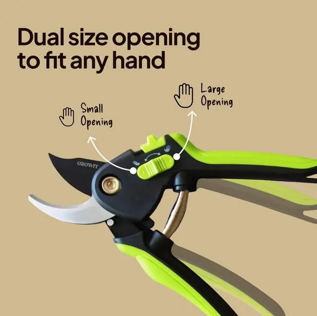 Alt view image 7 of 7 - Bypass Pruning Shears, Garden Clippers - Cuts 3x Easier, Ideal for Seniors, Bonsai Cutters
